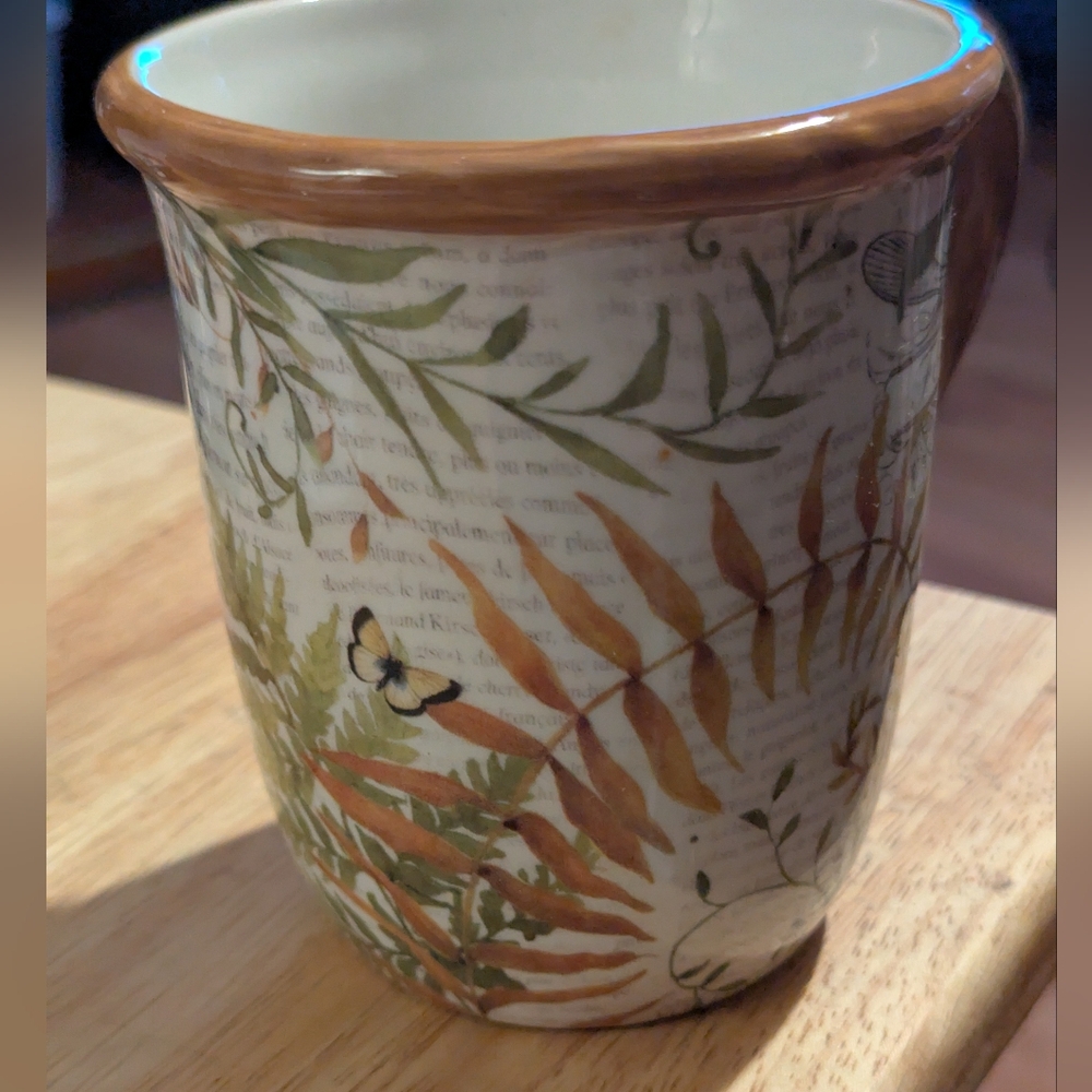 Mug Coffee/Tea Floral with Butterfly THE STUDIO SHOP SUSAN WINGET Unique - Picture 2 of 6
